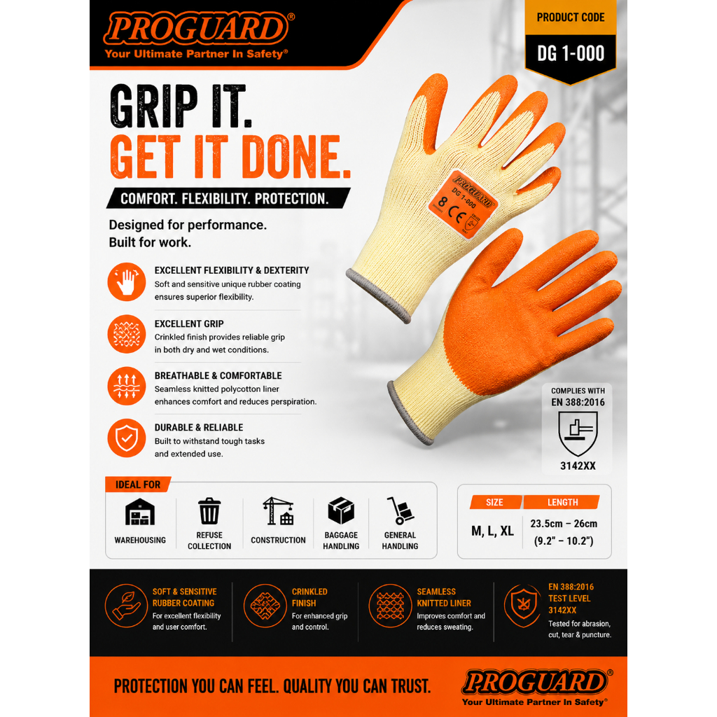 PROGUARD X-Grip Glove ถุงมือทํางาน