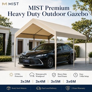 Canopy 10x10ft High Quality Outdoor Gazebo Tent Heavy Duty Folding Car Tent Khemah Lipat Bazaar