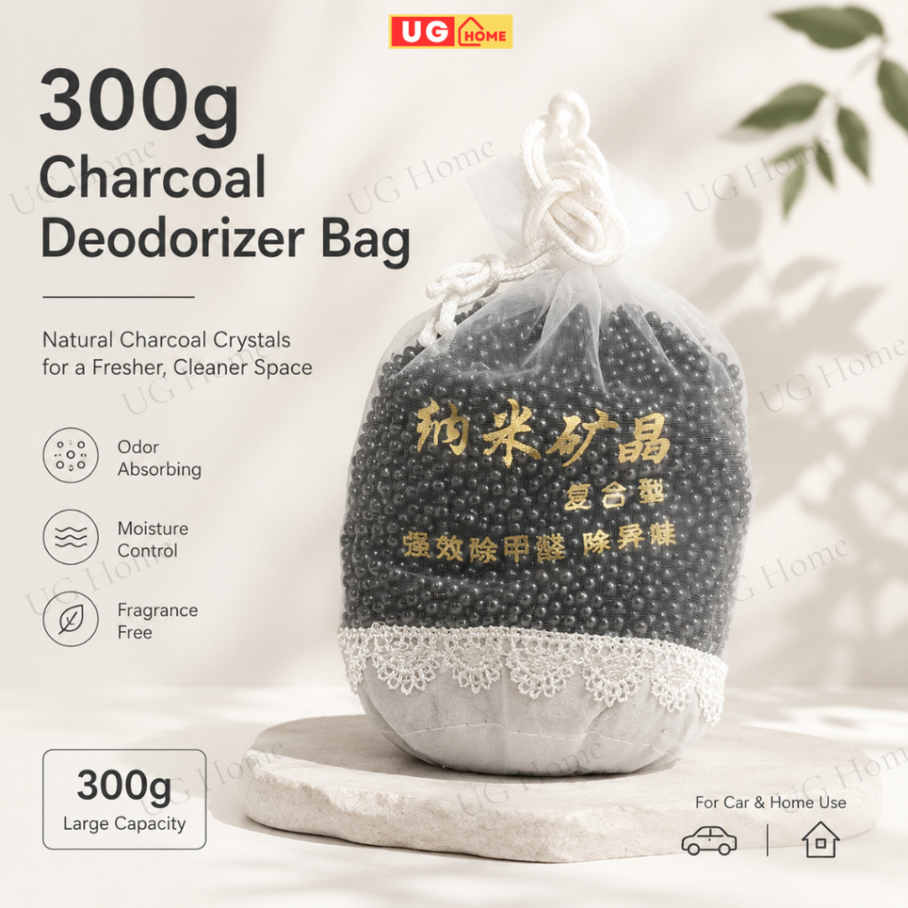 UG 300g คาร์บอนถ่านกระเป๋ารถคริสตัล Deodorizer กลิ่น Sinky เครื่องฟอกแบคทีเรีย Killer Air Fresheness