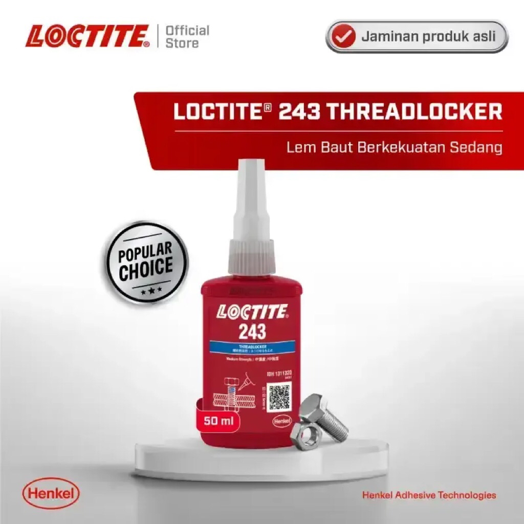 Loctite Thread Locker 243 Blue Medium Strength 50ml