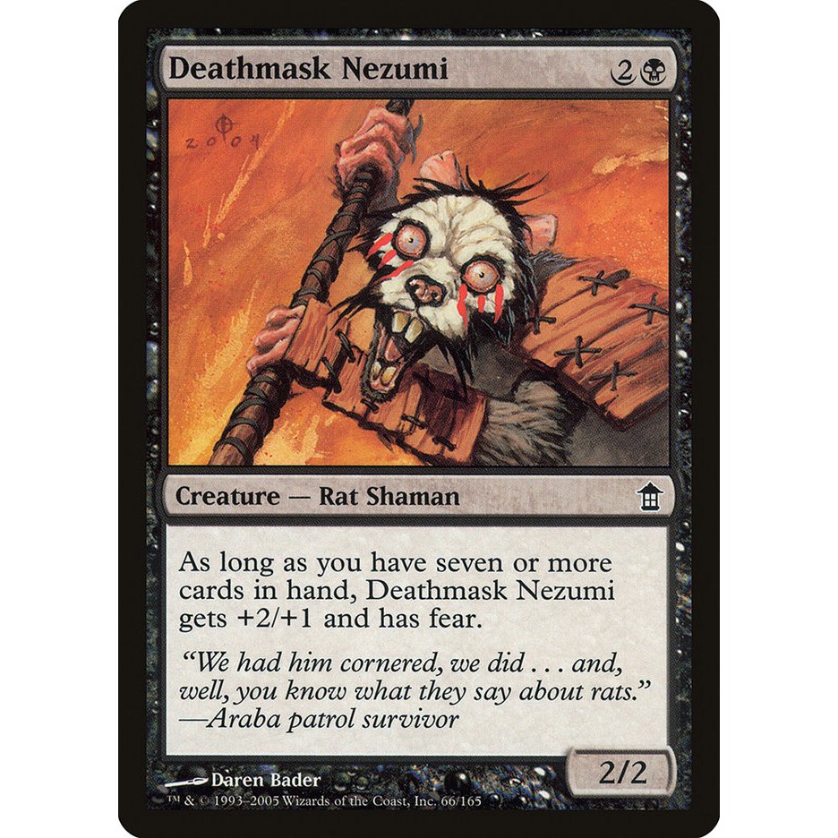 MTG: (SOK) C 066 - Deathmask Nezumi การ์ดเดี่ยว Saviors of Kamigawa