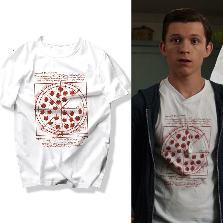 Tom Holland Pizza Blueprint Tee ผ้าฝ้าย 100% สําหรับเปียโน Tom Holland pakaian halern panas