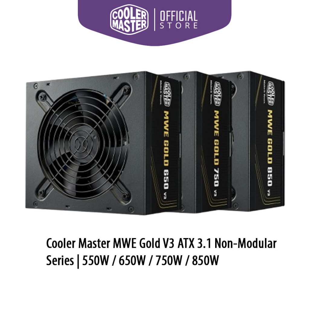 Cooler Master MWE Gold V3 ATX 3.1 Non-Modular Series 550W / 650W / 750W / 850W