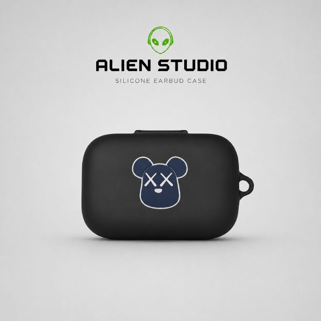 ALIEN STUDIO ฝาครอบป้องกันซิลิโคนสไตล์ 3D สําหรับเคส Sennheiser Momentum 4 พร้อมชุด