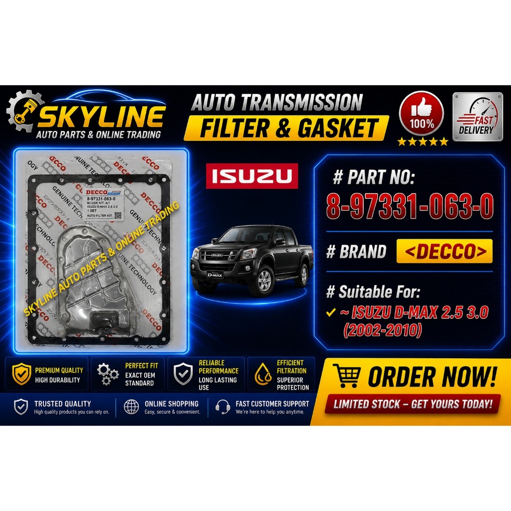 8-7331-063-0 ISUZU D-MAX 2.5 3.0 OLD (2002-2010) AUTO TRANSMISSION FILTER
