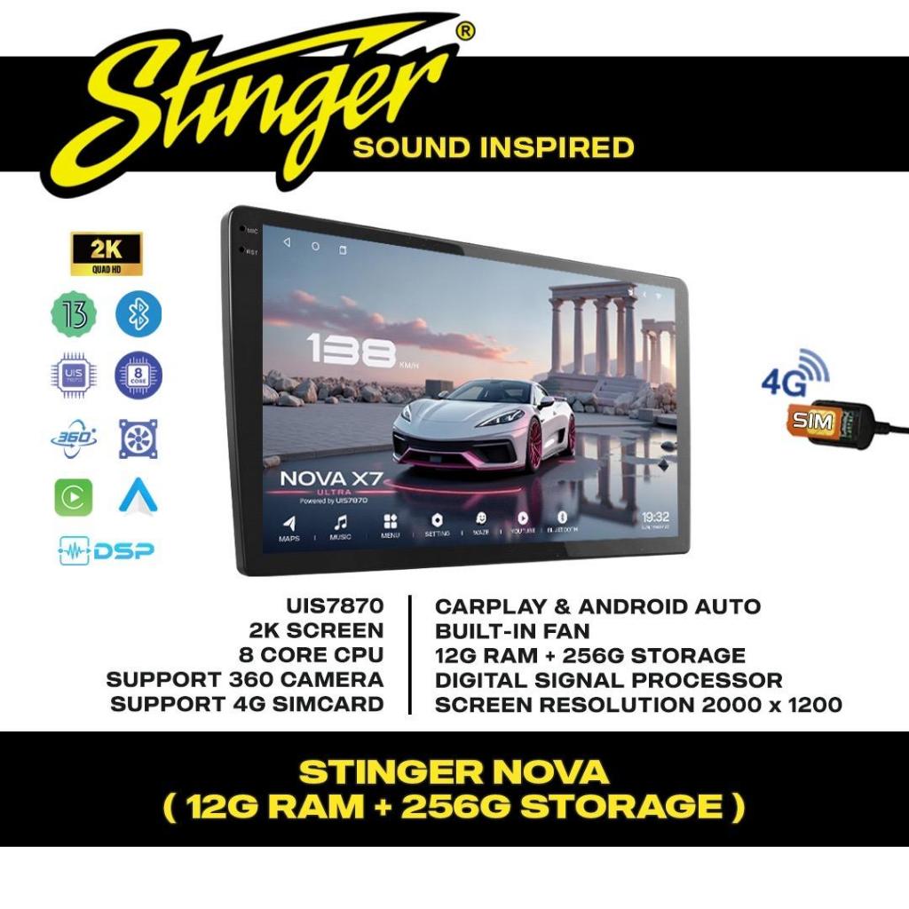 STINGER NOVA Android Car Player UIS7870 8-Core 12GB + 256GB 2K QLED CarPlay DSP 4G