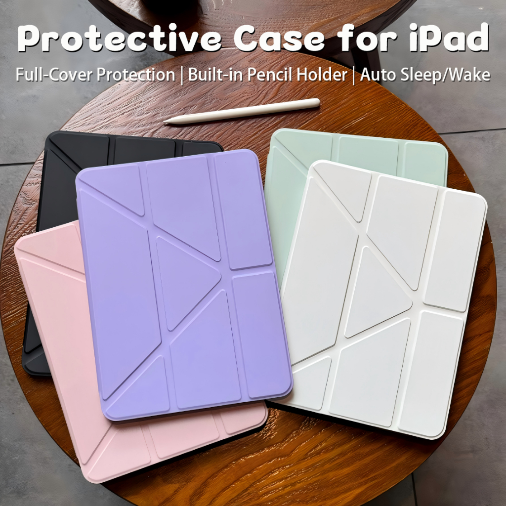 Y พับอะคริลิค iPad กรณีที่ใส่ดินสอสําหรับ iPad Air 8 M4 7 M3 6 M2 5 4 iPad A16 11th 10th 9th 8th 7th