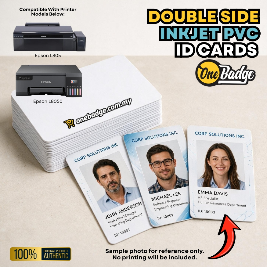 MESIN PVC Inkjet Card Blank ID Card สําหรับ Epson Inkjet ID Card การพิมพ์เครื่องพิมพ์สองด้านวัสดุการ
