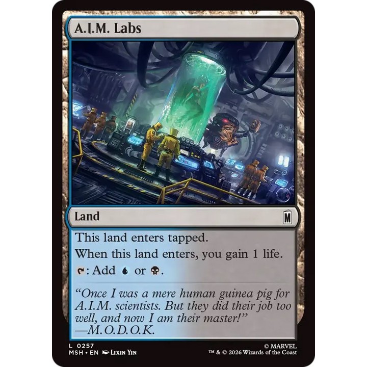 MTG: (MSH) L 257 - AIM. การ์ดเดี่ยว Labs Marvel Super Heroes
