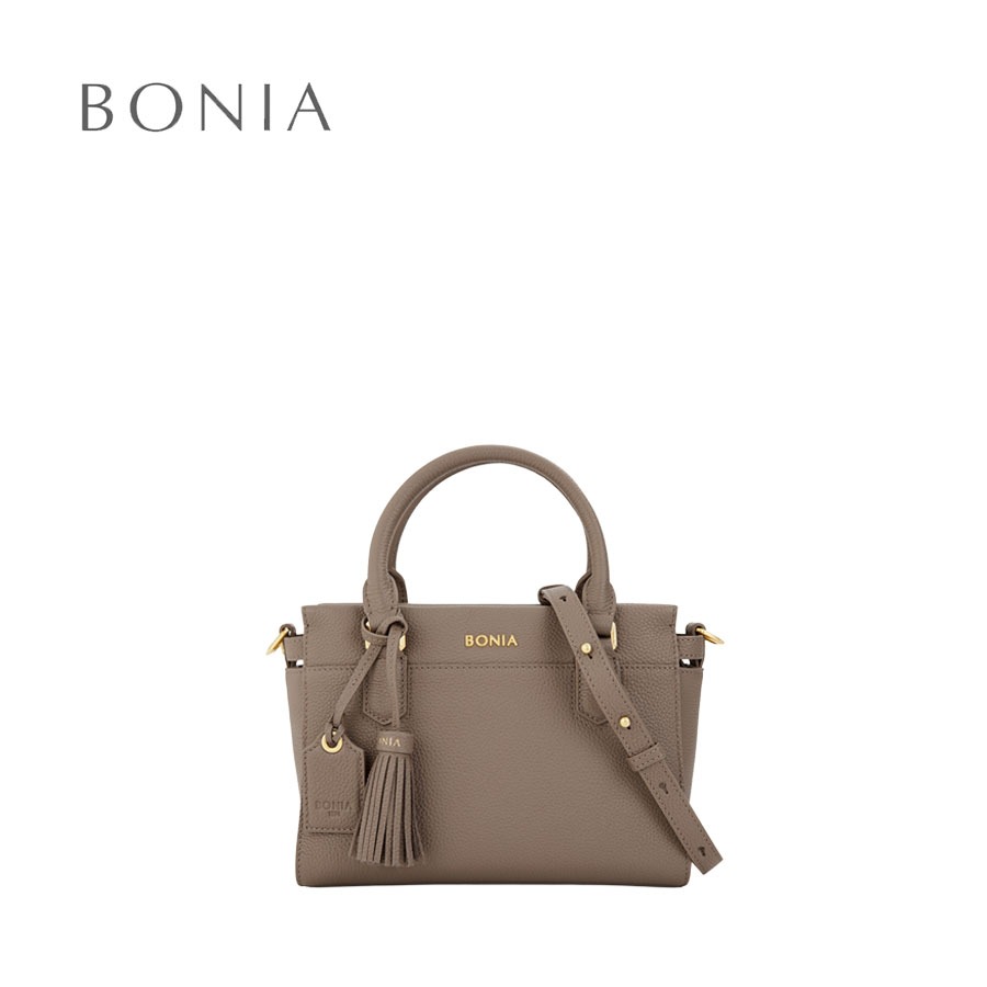 Bonia Taupe Pure Satchel Bag