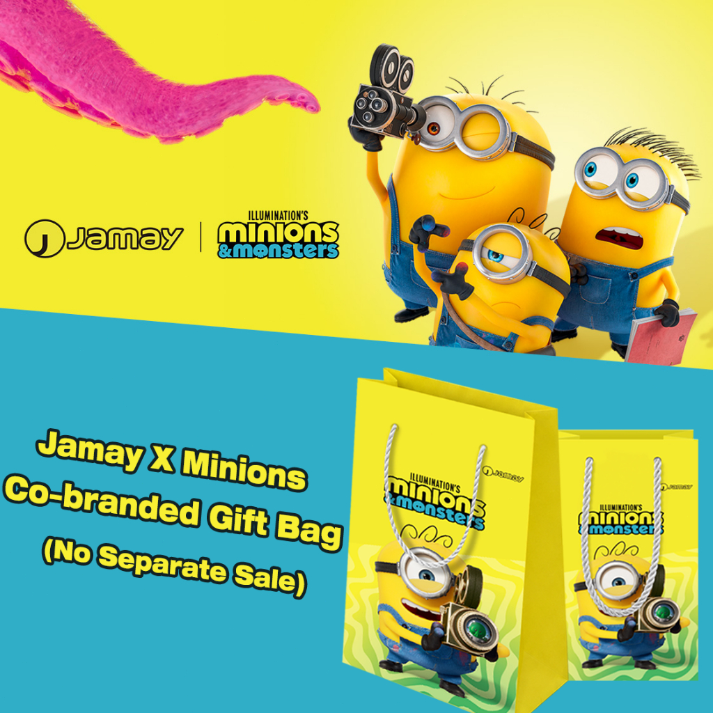 ได้รับอนุญาตอย่างเป็นทางการ Jamay X Minions Fan Bag พัดลมการ์ตูนนําเสนอถุงบรรจุภัณฑ์