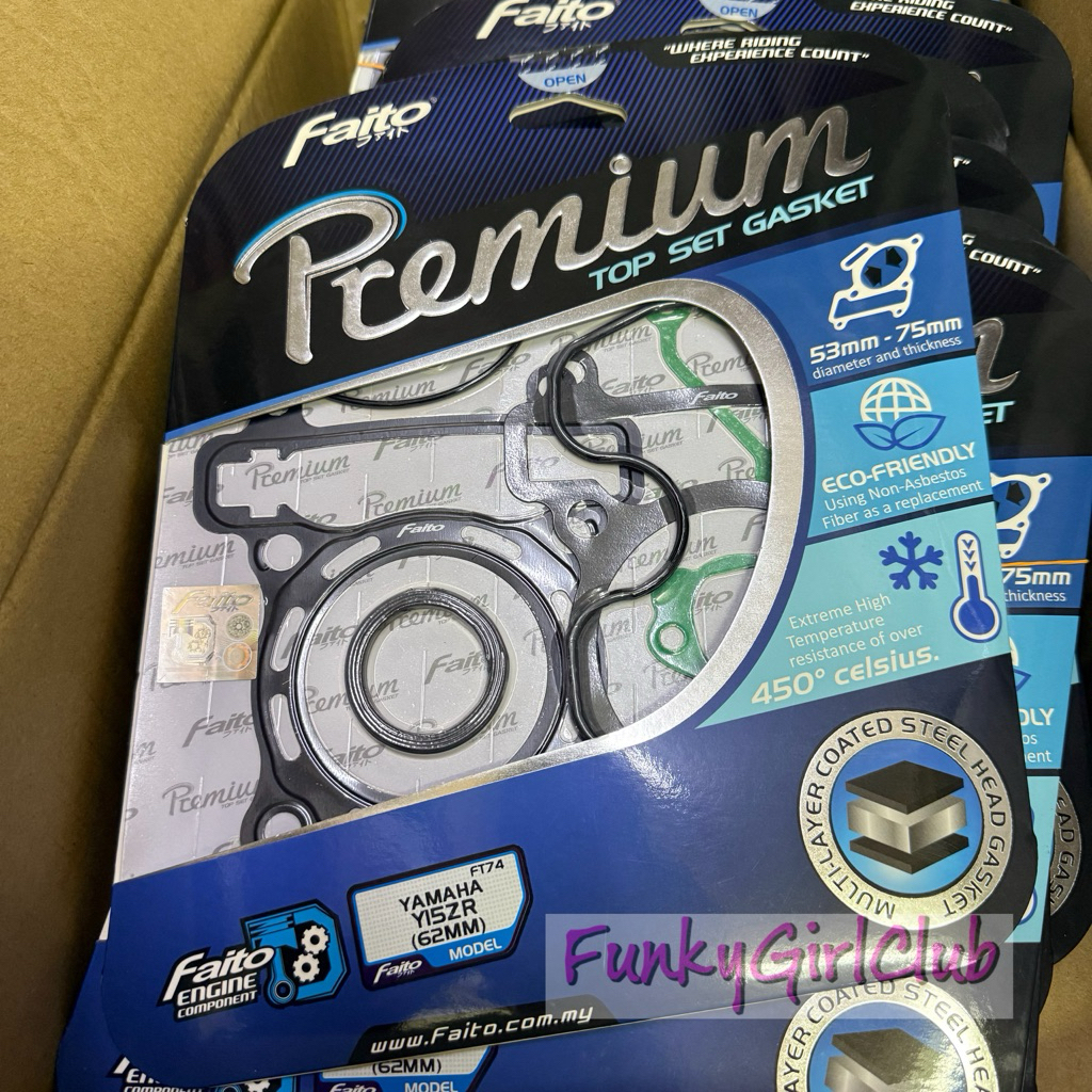 FAITO Y15 PREMIUM GASKET TOP ชุดมาตรฐาน 57 มม.60 มม.62 มม.Y15ZR Y15Z V1 V2 STD Y SUKU