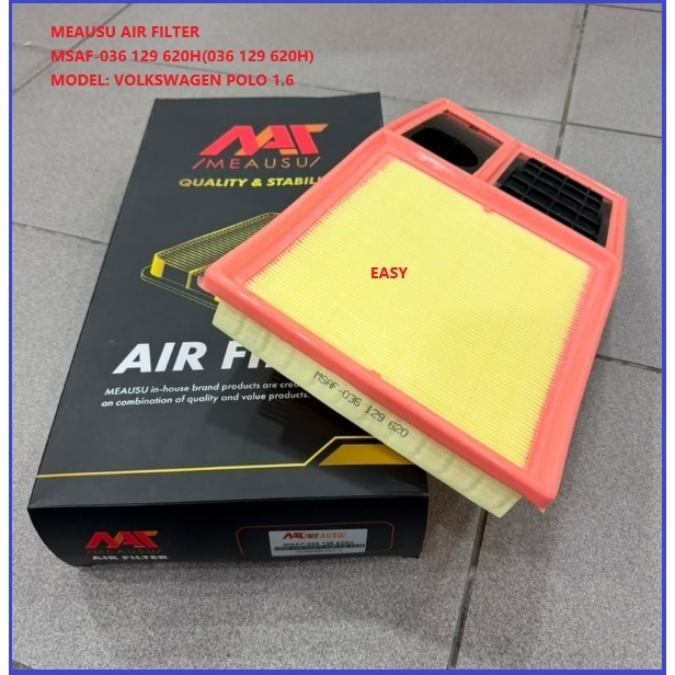 MEAUSU AIR FILTER MSAF-036 129 620H(036 129 620H) รุ่น: VOLKSWAGEN POLO 1.6