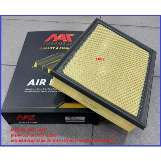MEAUSU AIR FILTER MSAF-0L040(17801-0L040) รุ่น:HILUX GUN125 2016 / REVO / INNOVA TGN40 2016