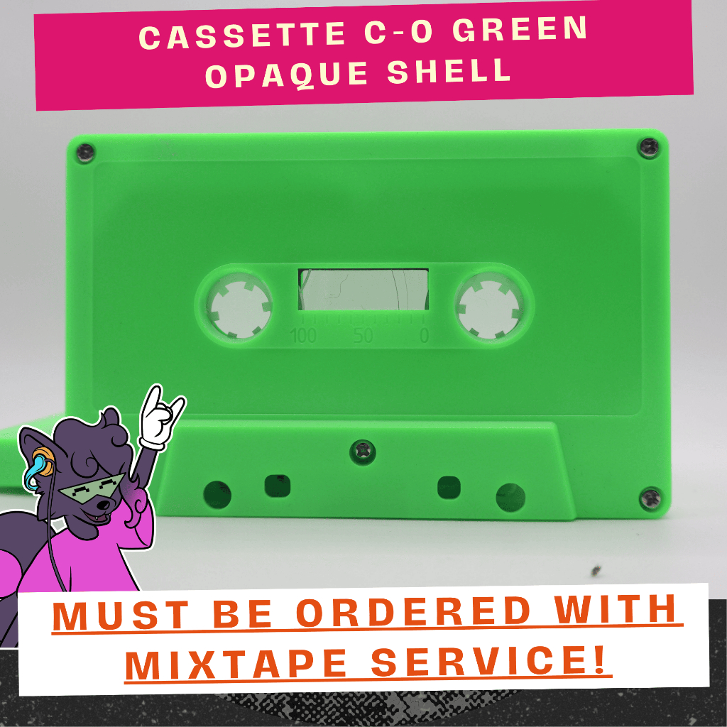 Green OPAQUE C-0 Cassette Empty Shell