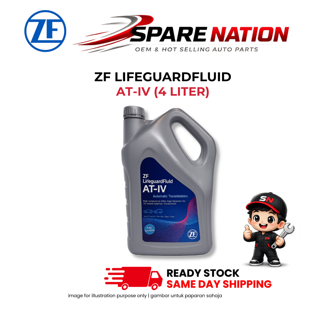 ZF LIFEGUARDFLUID AT-IV 4L FULLY SYNTHETIC ATF AUTOMATIC TRANSMISSION FLUID