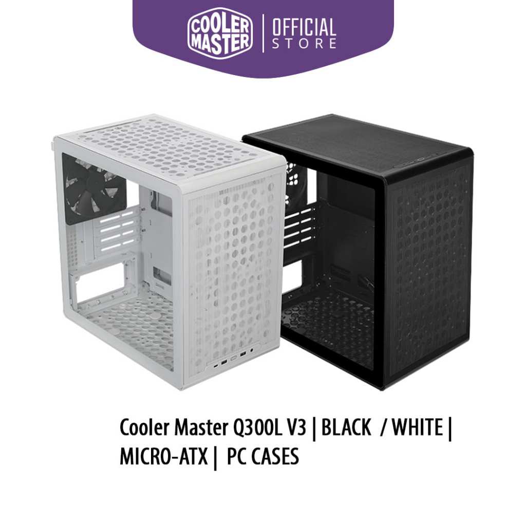 Cooler Master Q300L V3 BLACK / WHITE MICRO-ATX TOWER เคสพีซี