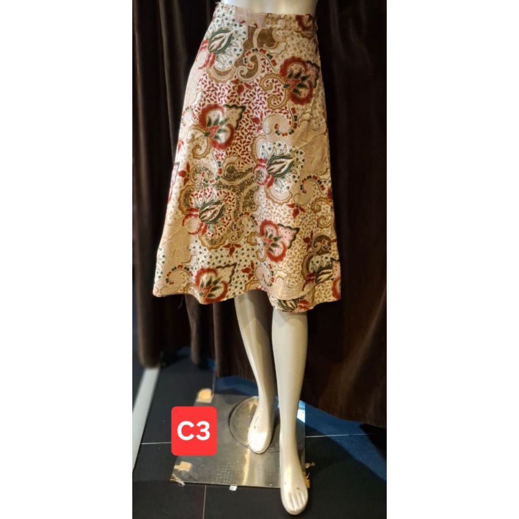 SW0118 กระโปรงผ้าบาติก Ikat Tali Batik กระโปรงยาว Made In Batik Wrap กระโปรง