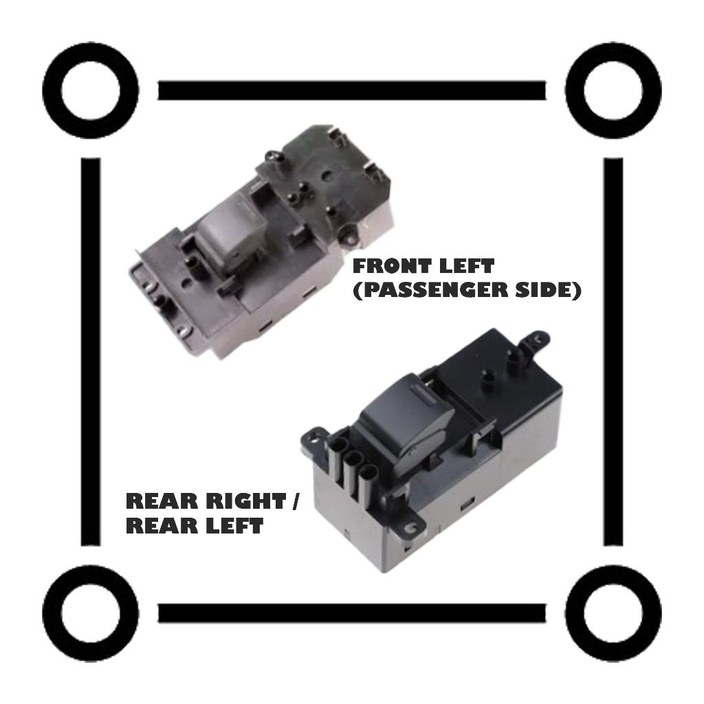 Honda Jazz T5A, City T9A 2013 &HRV Power Window Single Switch Sub Switch 35760-T5R-A011