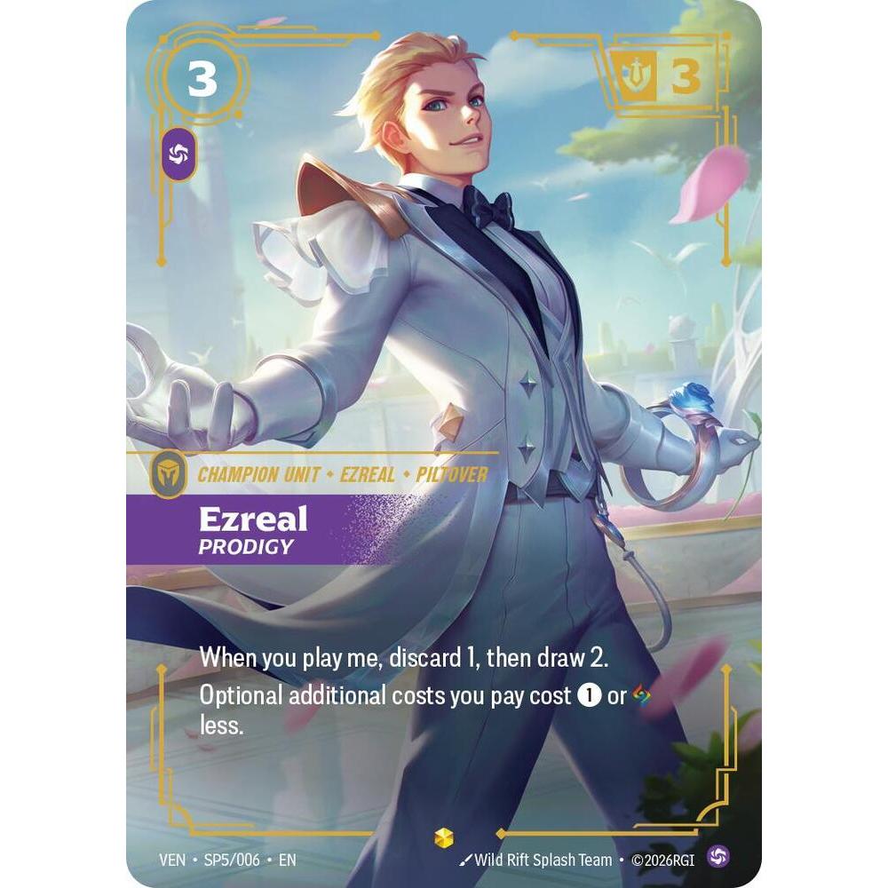 Riftbound: League of Legends Ezreal - Prodigy - การ์ดเกม Vendetta TCG SP5/006 AA