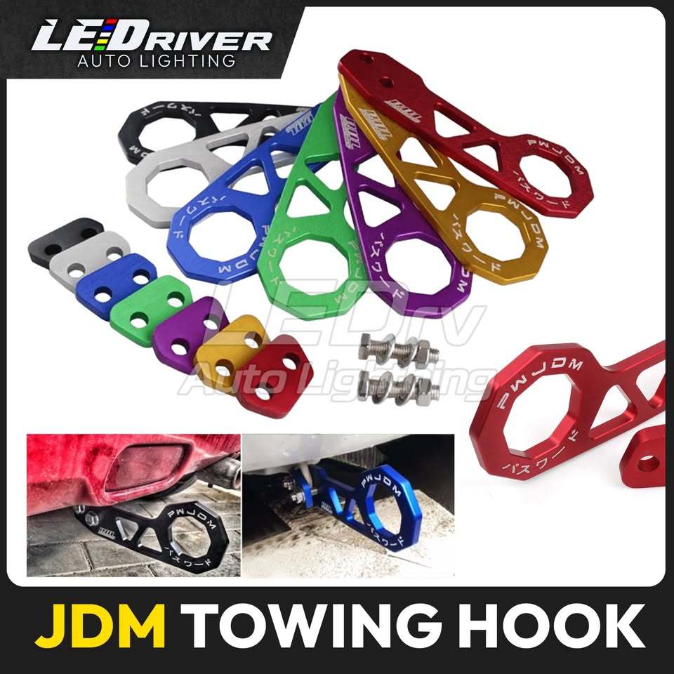 JDM ด้านหลังตะขอลากจูงรหัสผ่านสไตล์ Racing ด้านหลัง Tow Hook Bar Tow Bar Performance Besi ลากจูง Ker
