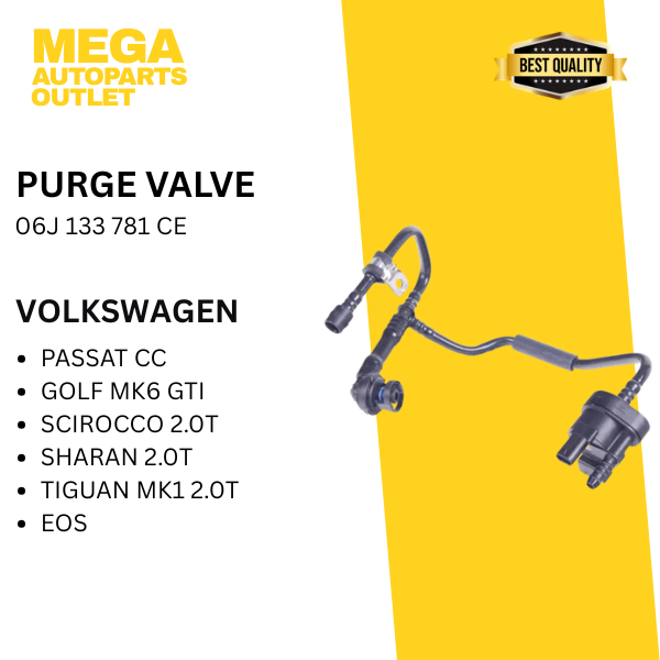 PURGE VALVE / CANISTER VALVE EA888 - VOLKSWAGEN GOLF MK6 GTI PASSAT B7 CC SCIROCCO SHARAN 06J133781บ