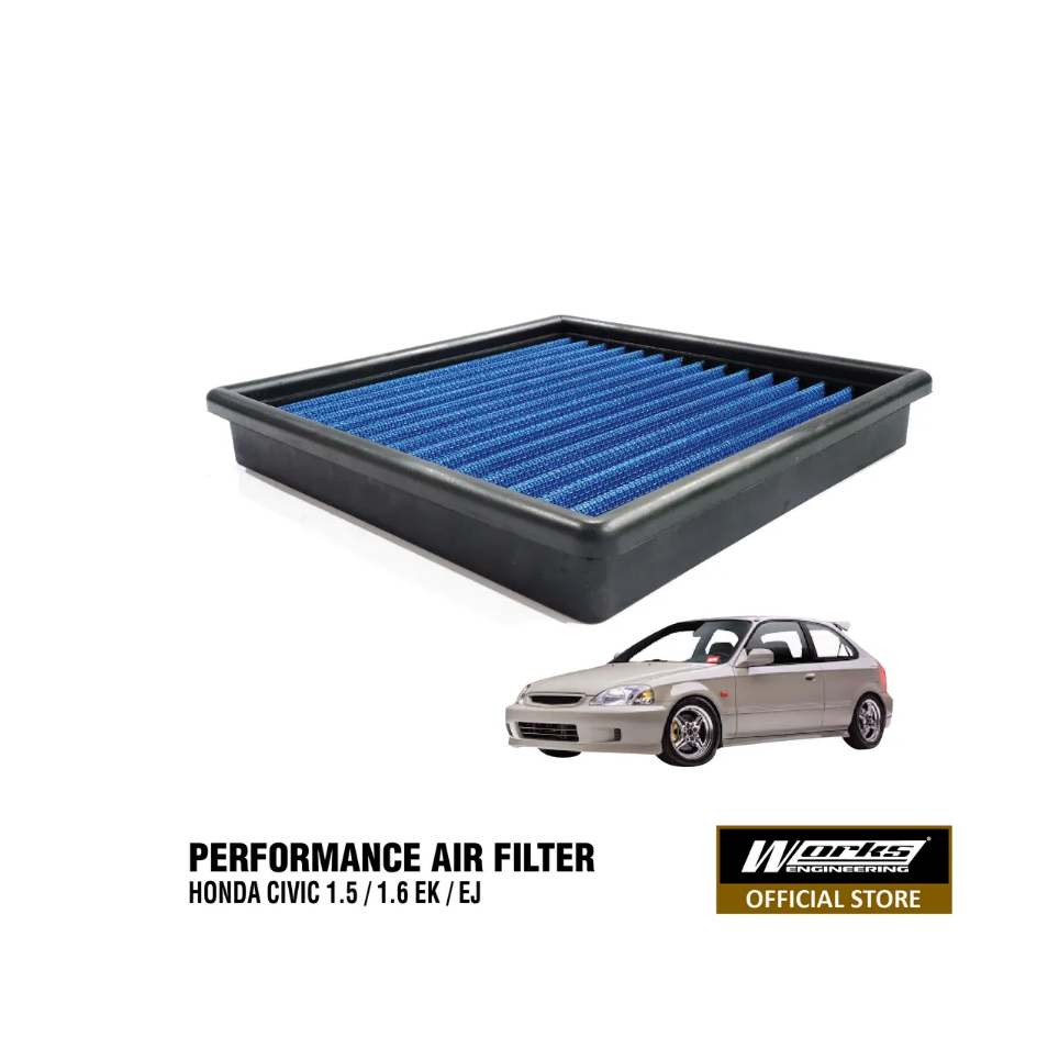 HONDA CIVIC EK/ EJ 1.5/ 1.6 1997+ - DROP IN AIR FILTER - WORKS ENGINEERING