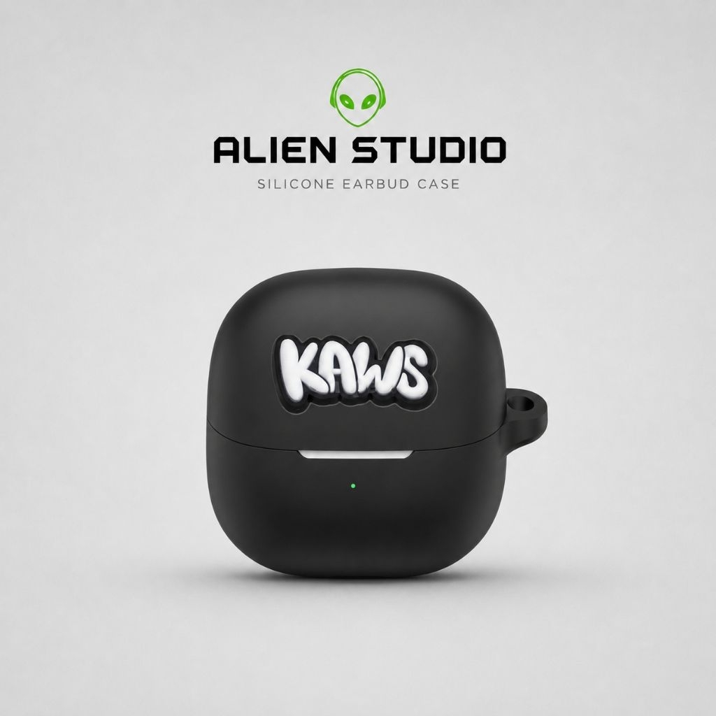 ALIEN STUDIO ฝาครอบป้องกันซิลิโคนสไตล์ 3D สําหรับเคส Xiaomi Buds 6 พร้อมชุด