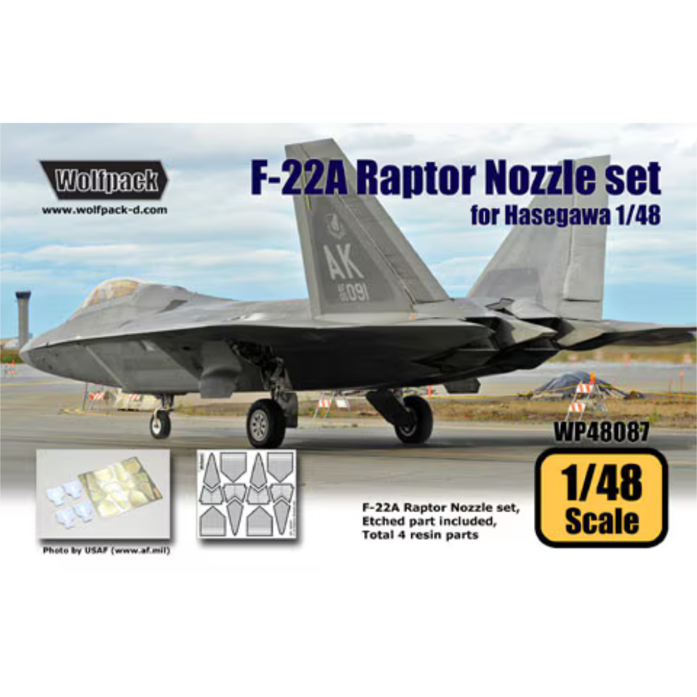 WP48087 1/48 F-22A ชุดหัวฉีด Raptor สําหรับ Hasegawa