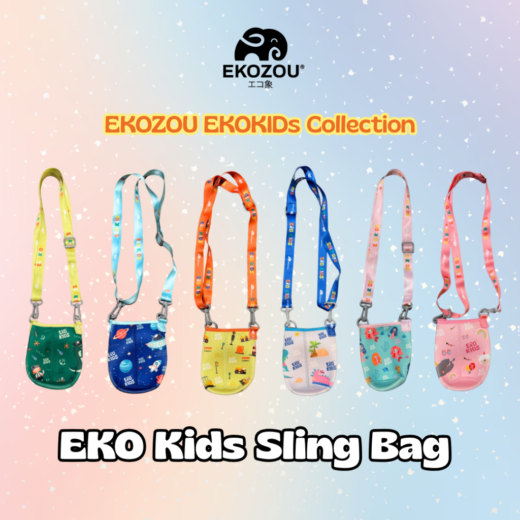 EKOZOU EKOKIDs กระเป๋าใส่ขวดน้ํา Universal Fit Tumbler Carrier พร้อมสายรัดปรับระดับได้สําหรับเด็กและ