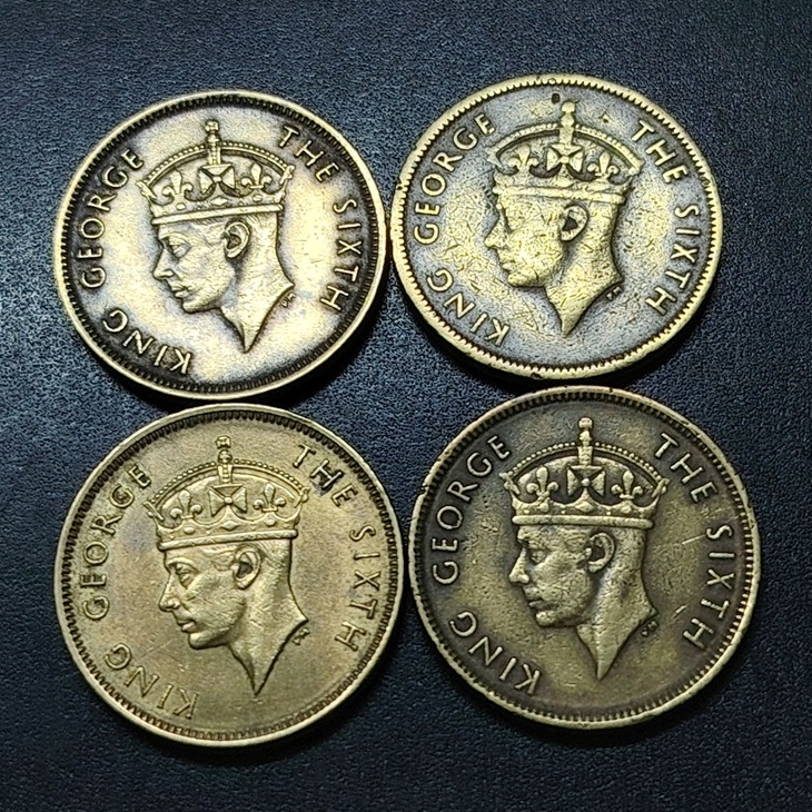 King George VI 10 Cent 1950 ( X4 )