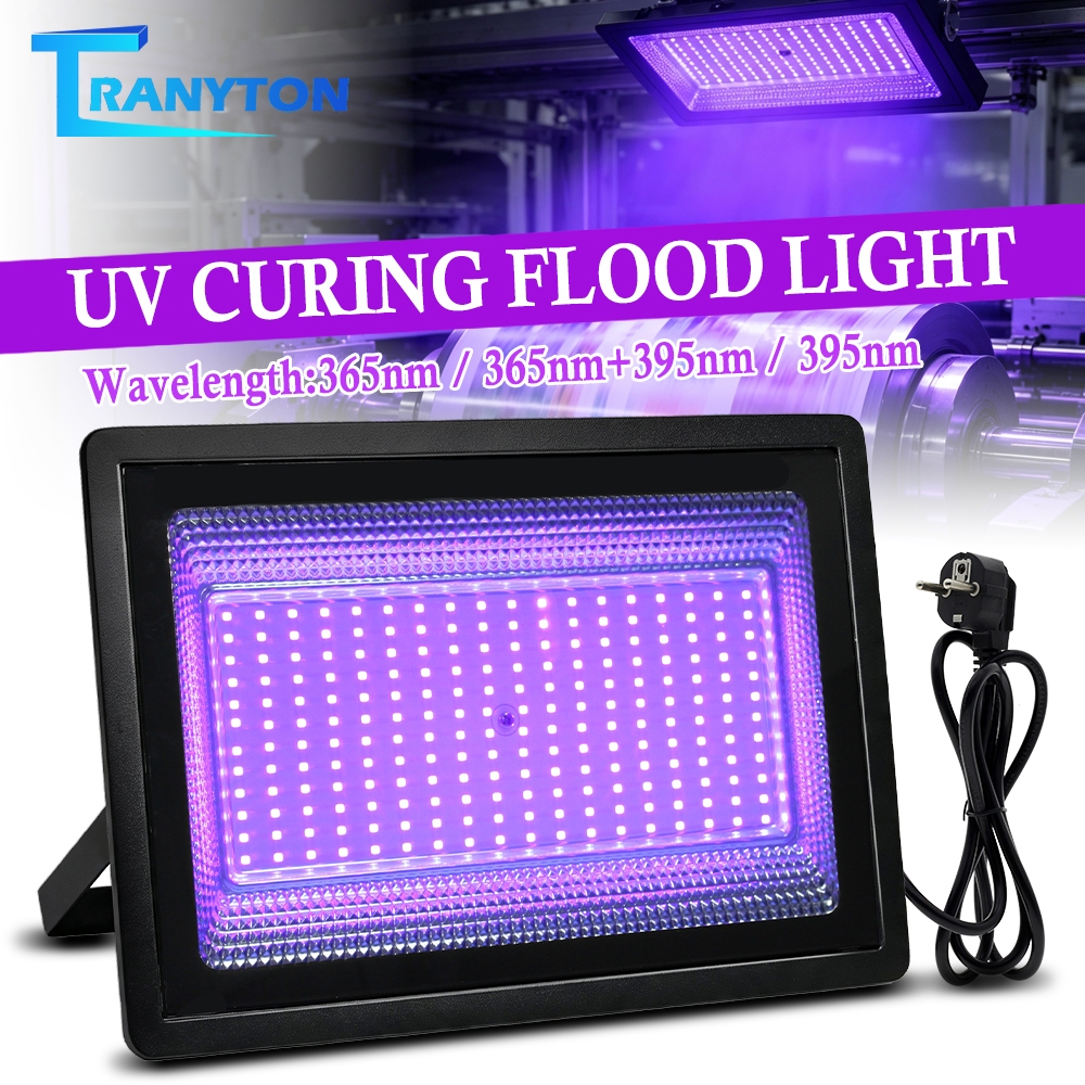 UV Curing Flood Light IP66Waterproof 100W 365nm/395nm/365nm + 395nm UV กาว LED 3D การพิมพ์เคลือบ Cur