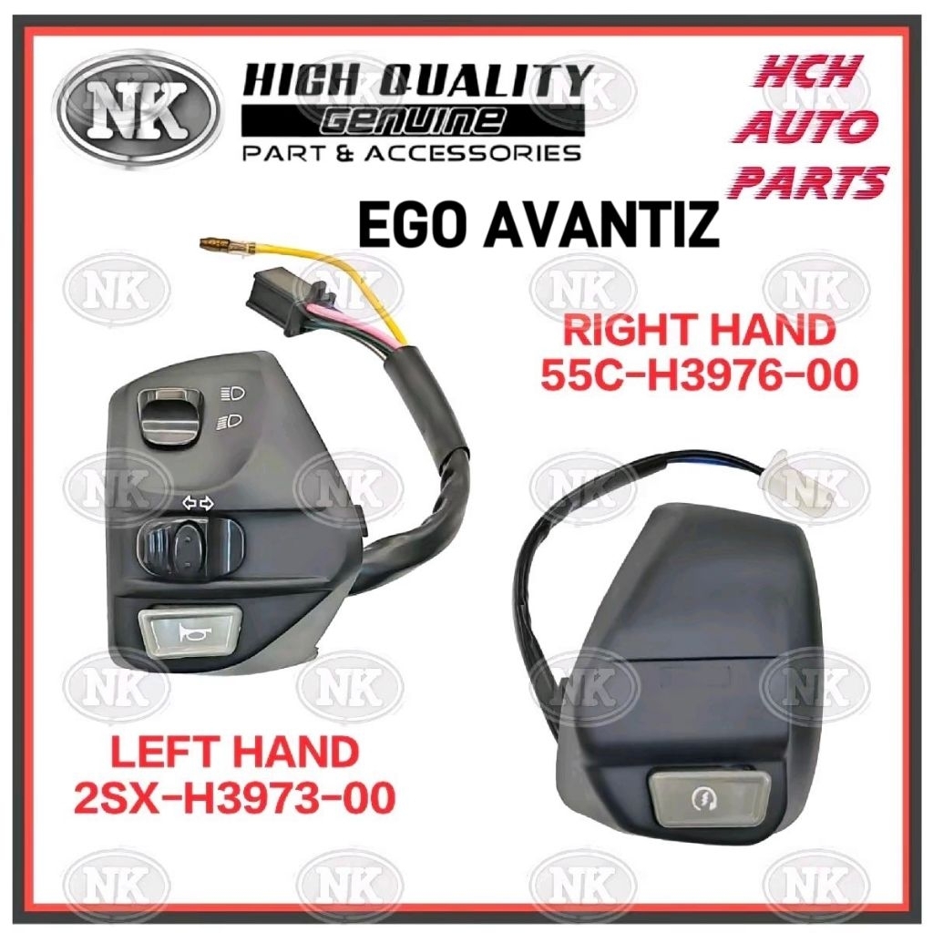 HANDLE SWITCH ASSY (LH & RH) - YAMAHA - EGO AVANTIZ/ EGO SOLARIZ - 2SX-H3973-00/ 1KP-H3973-10/ 55C-H