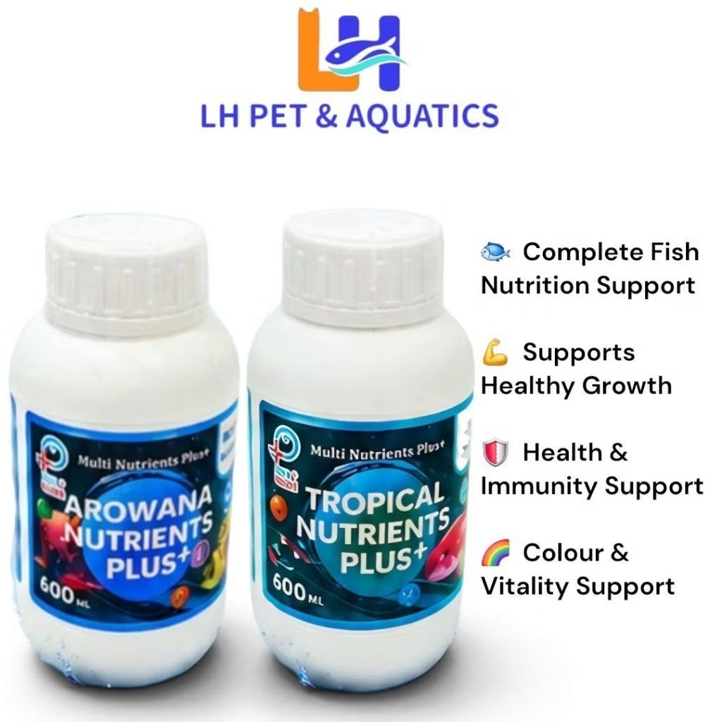 Aqua Guard Arowana / Tropical Nutrients Plus+ 600ML ปลาวิตามินสี Growth Tanning Aquarium อาหารเสริม