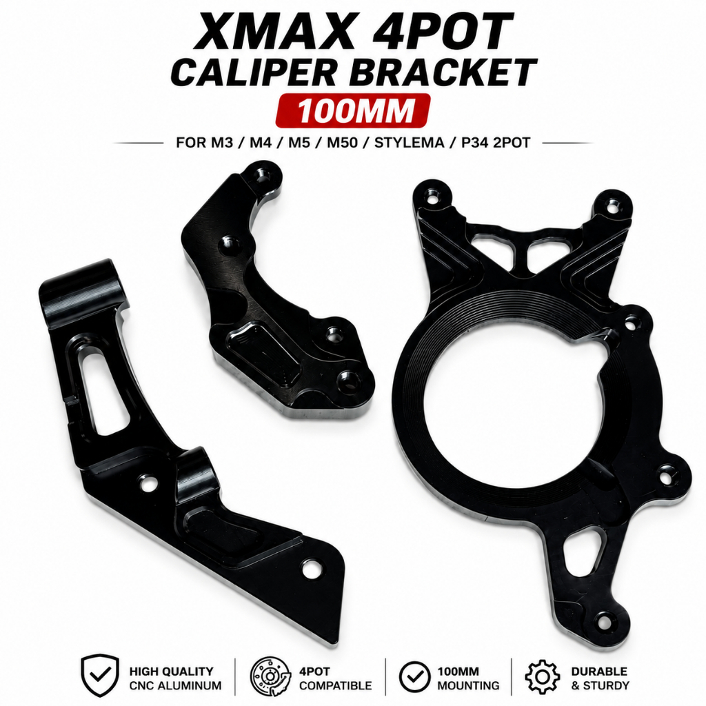 XMAX V1 V2 V3 4POT CALIPER BRACKET 100 มม.สําหรับ BREMBO M3 M4 M5 M50 STYLEMA P34 2POT CALIPER REAR 