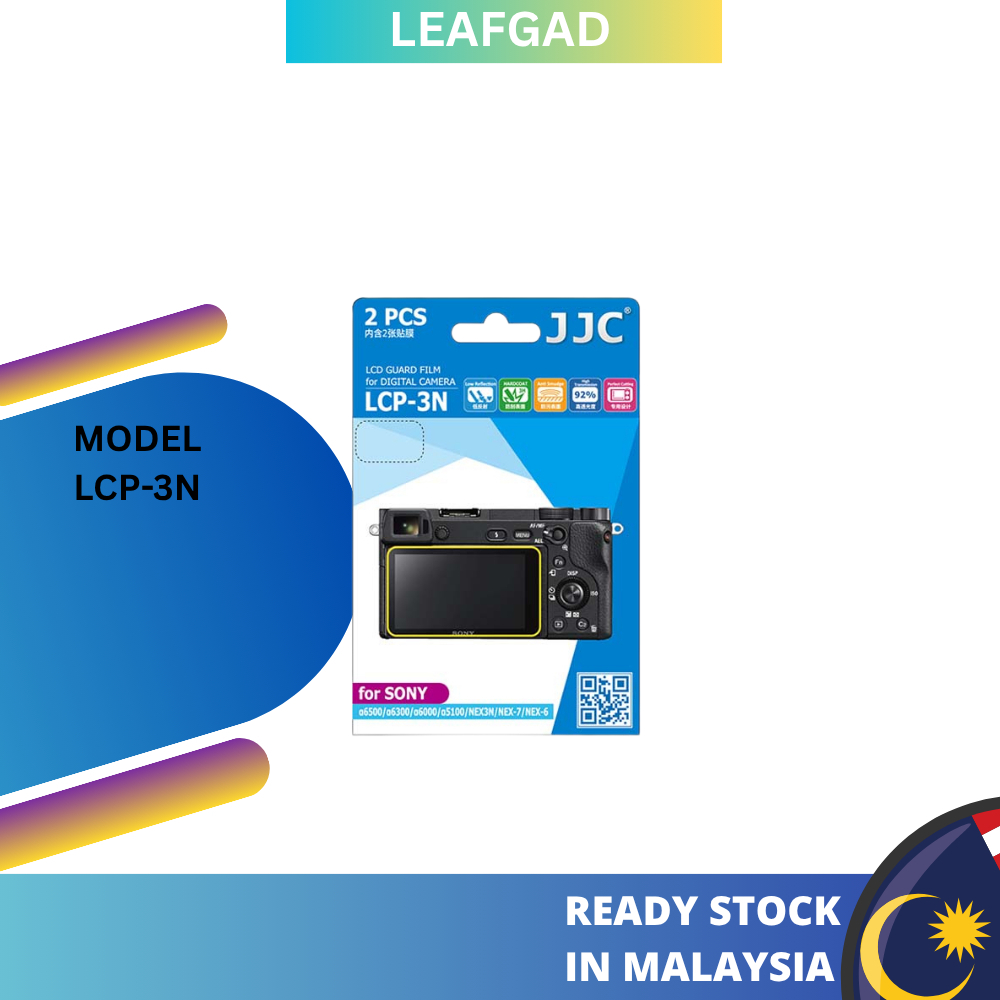 JJC LCP-3N LCD Guard Film Camera Screen Protector สําหรับ Sony NEX-3N/NEX-7/NEX-6/A6300 /A6500