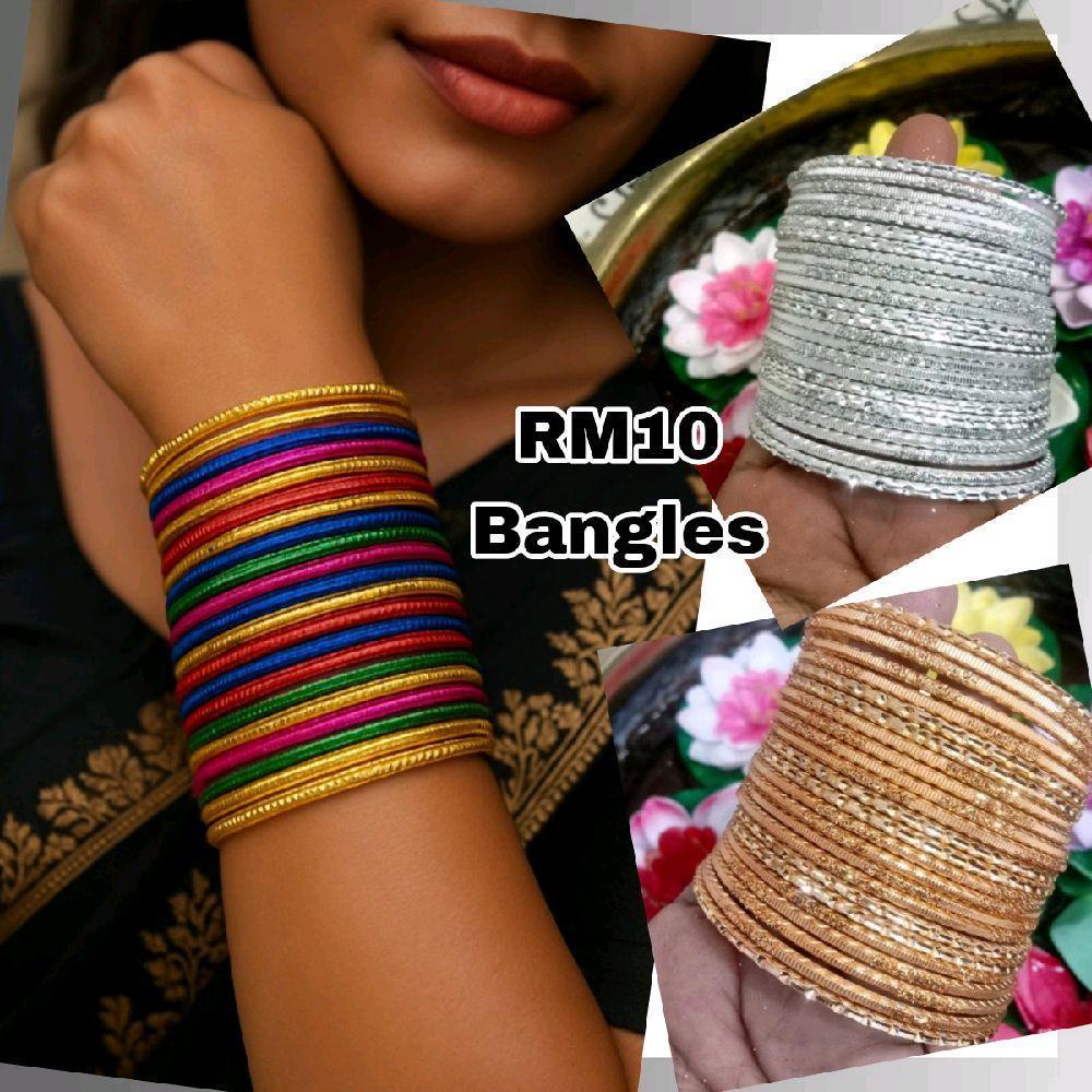Gelang Tangan / กําไลข้อมือโลหะ Dotted Gold Silver Dusted แฟนซีกําไลข้อมือ Gelang Tangan