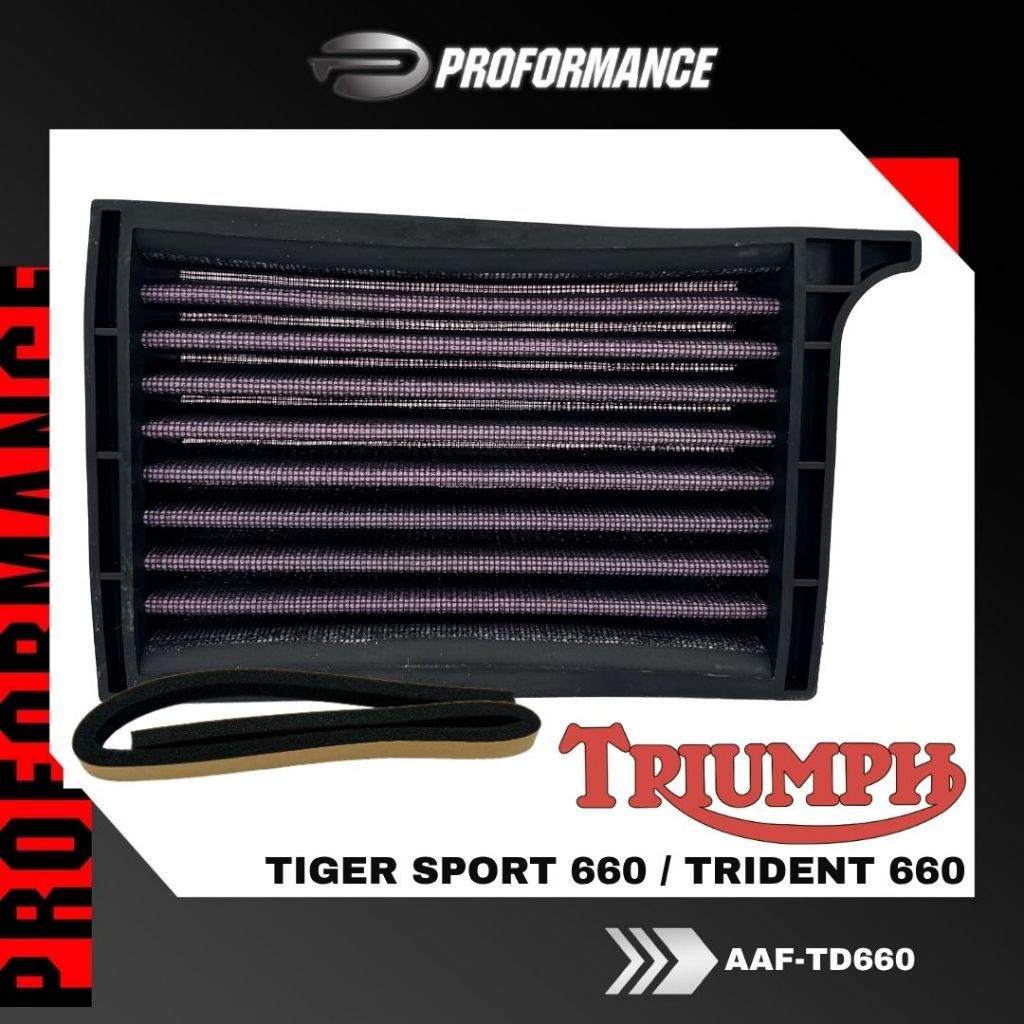 PROFORMANCE Racing กรองอากาศไหลสูงสําหรับ Triumph Tiger Sport 660 / Trident 660 (AAF-TD660)