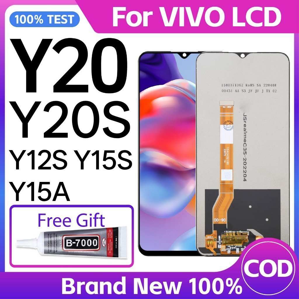 [ใหม่เอี่ยม] LCD สําหรับเปลี่ยนชุดหน้าจอแสดงผล VIVO Y20 / Y20S / Y15A / Y12S / Y15S