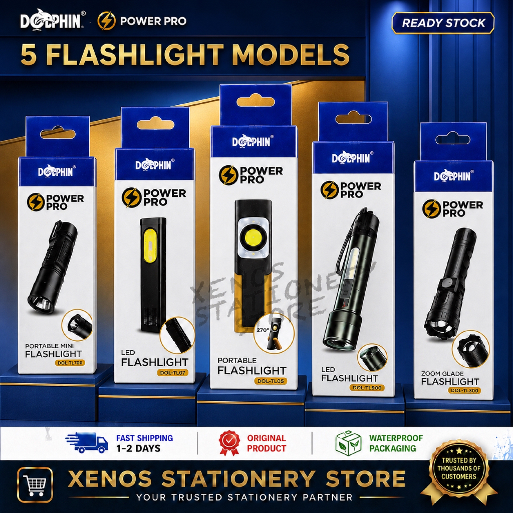 DOLPHIN POWER PRO FLASHLIGHT TORCH LIGHT / DOLPHIN TORCHLIGHT | DOL-TL700 / DOL-TL07 / DOL-TL05 / DO