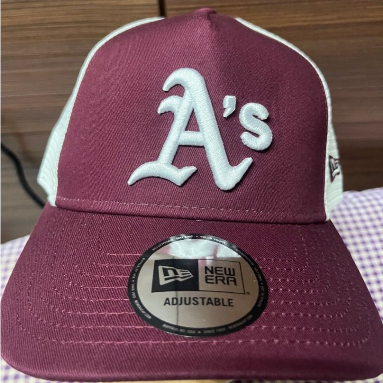 NE Trucker Maroon Oakland Athletics หมวกเบสบอล snapback แบบปรับได้