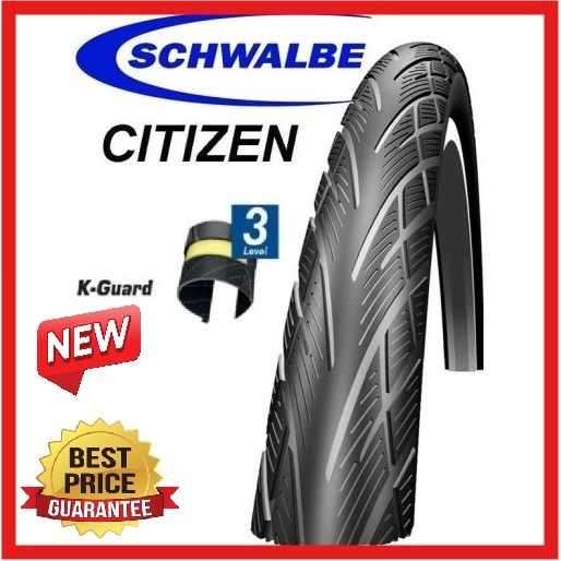 Schwalbe Road Citizen / Cruiser Plus Tyre 20X.175 การ์ดเจาะ