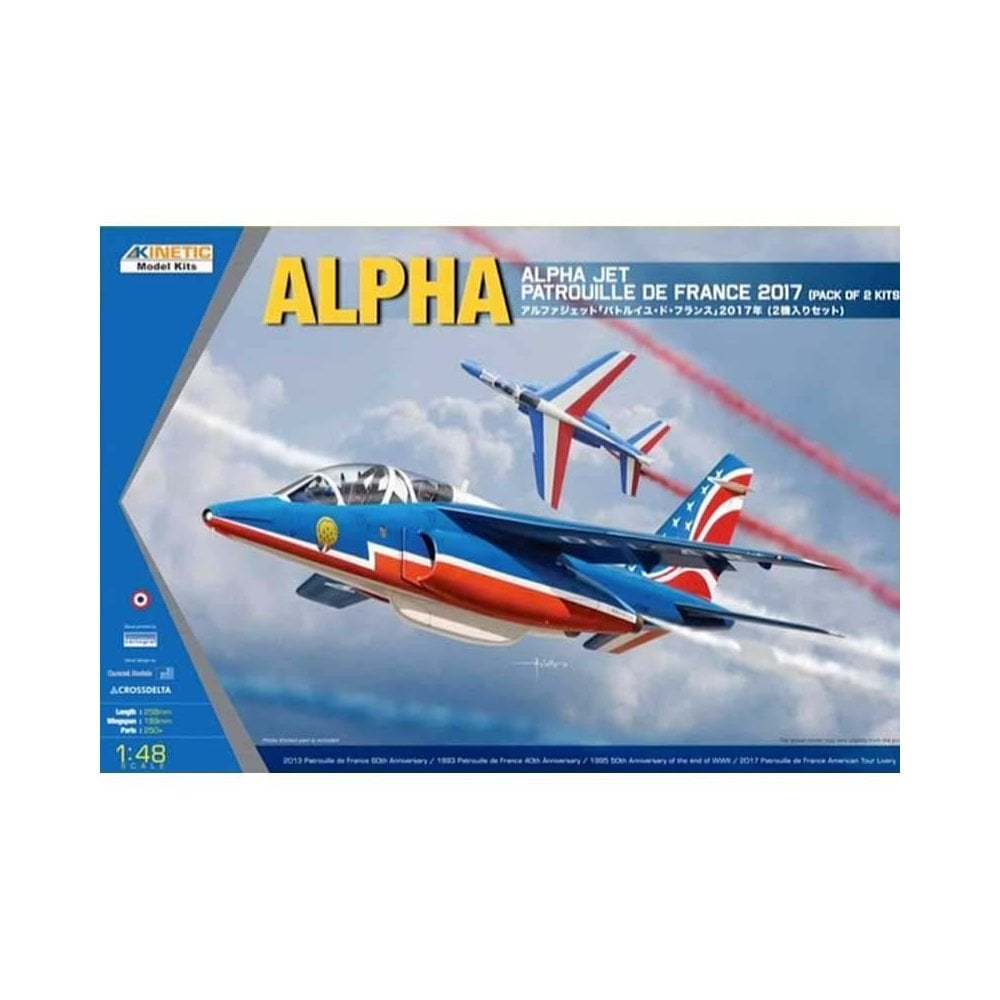 KINETIC 1/48 Alpha Jet Patrouille de France 2017 Pack 2 ชุด 48064
