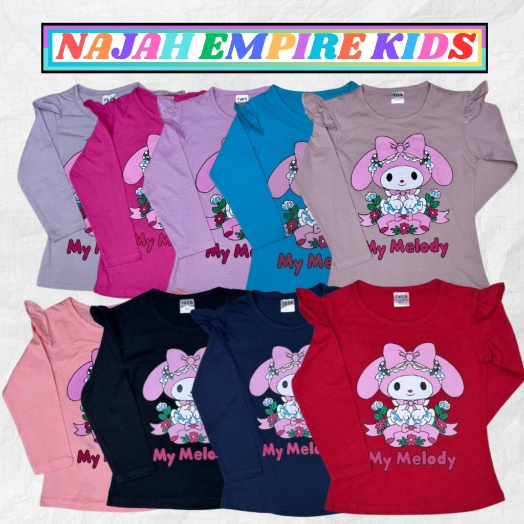 เสื้อยืด MELODY 04 (2 YEARS-16 YEARS) LONG SLEEVES 100% COTTON