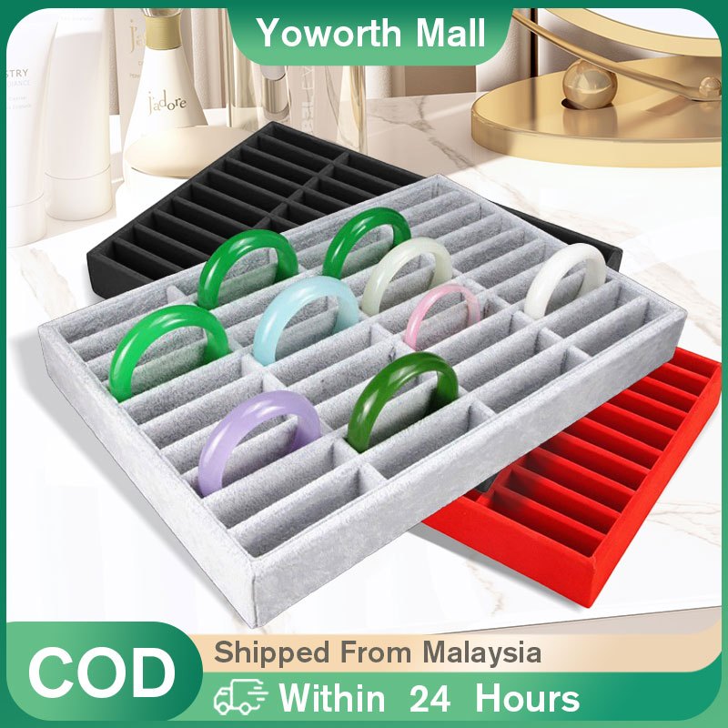 ถาดแสดงการจัดเก็บกําไลข้อมือ 40 ช่อง / ถาดสร้อยข้อมือเครื่องประดับ / กล่องใส่สร้อยข้อมือ / สร้อยข้อม