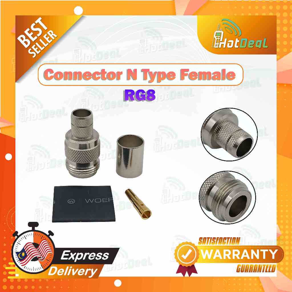 ขั้วต่อ N Type Female สําหรับ RG8