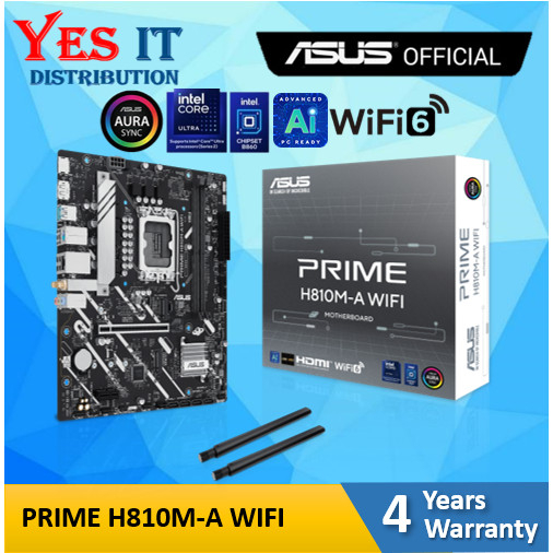 เมนบอร์ด Asus PRIME H810M-A / H810M-A WIFI (LGA1851, DDR5, mATX)