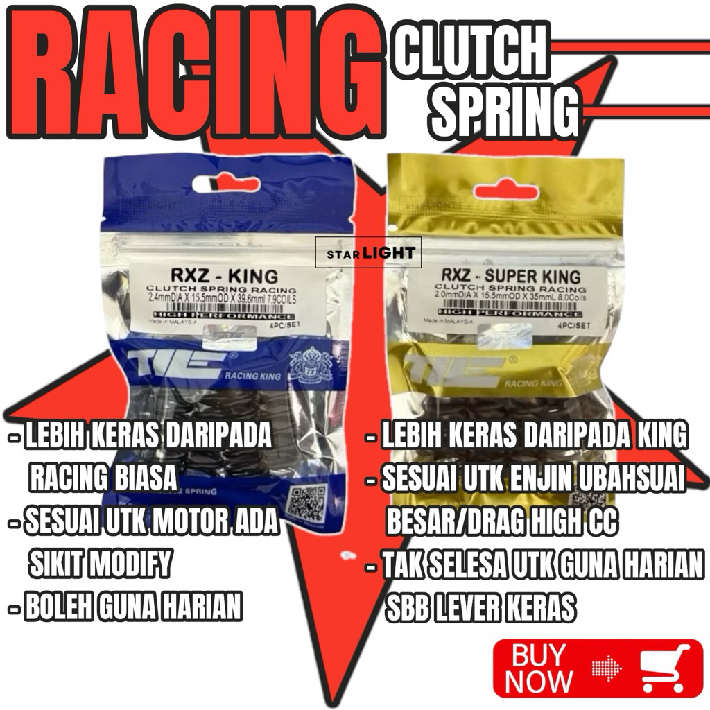 KING & SUPER KING RACING CLUTCH SPRING SET LC135 Y15ZR Y16ZR Y110 Y125Z RXZ LAGENDA110 115 FI