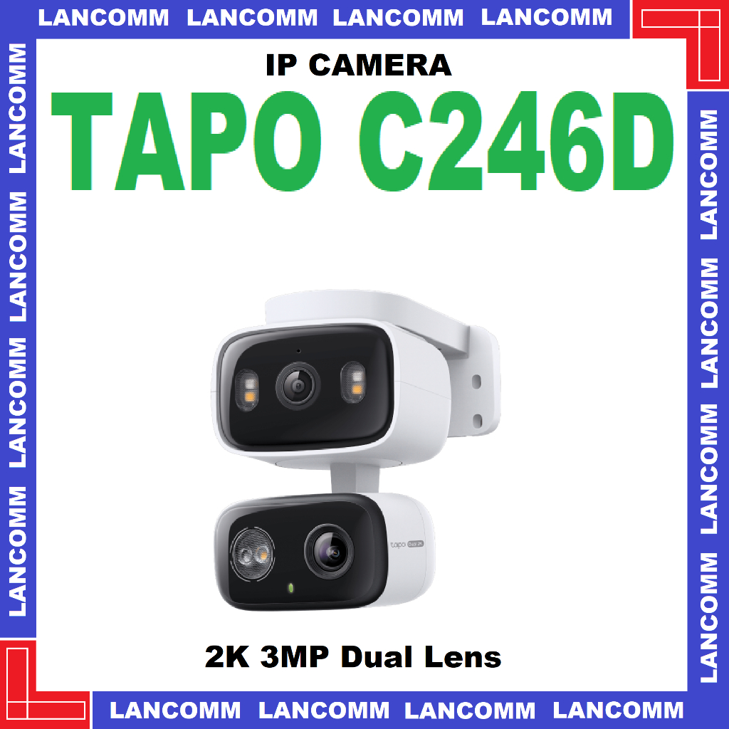 Tapo C246D กล้องรักษาความปลอดภัยแพน/เอียงเลนส์คู่ในร่มและกลางแจ้ง