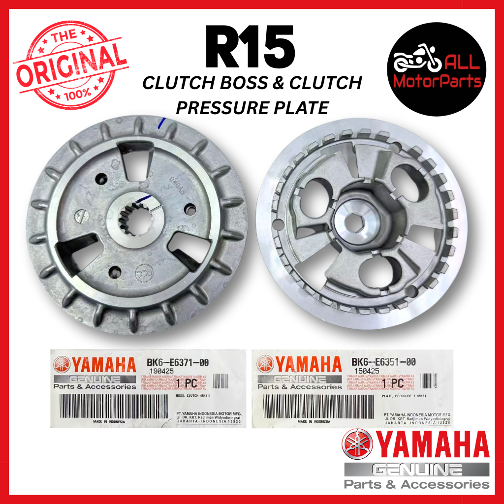 R15 R15 R15 CLUTCH PLATE CLUTCH PRESSURE PLATE BK6-E6351 & CLUTCH BOSS BK6-E6371 YAMAHA